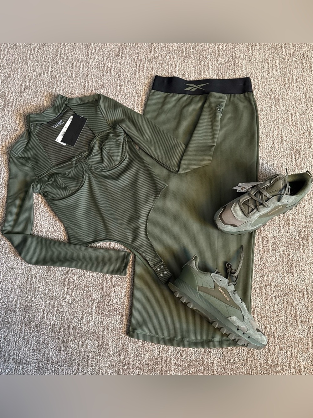 Reebok Cardi B Bodysuit and Skirt SET!